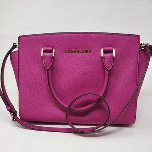 Selma Saffiano Leather Medium Satchel